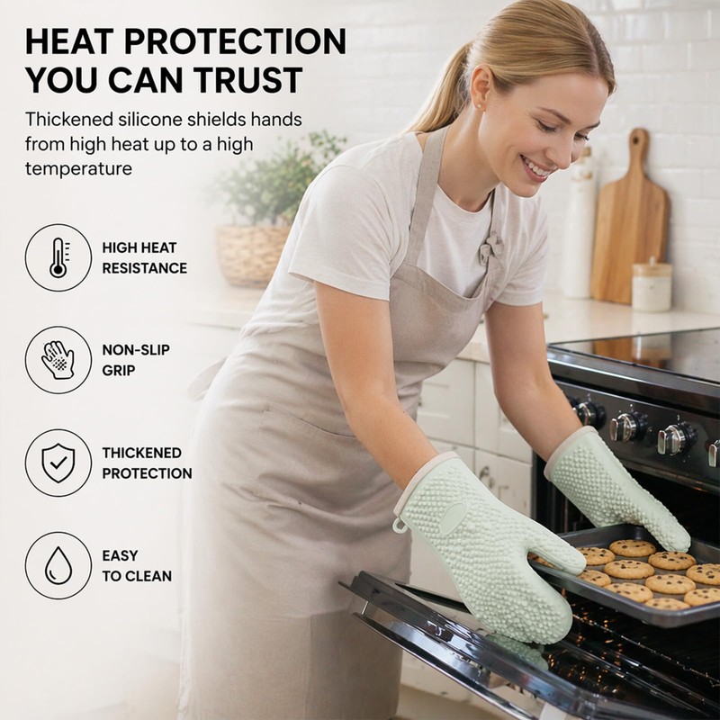 Hot Pads and Oven Mitts - Silicone Oven Mitts -