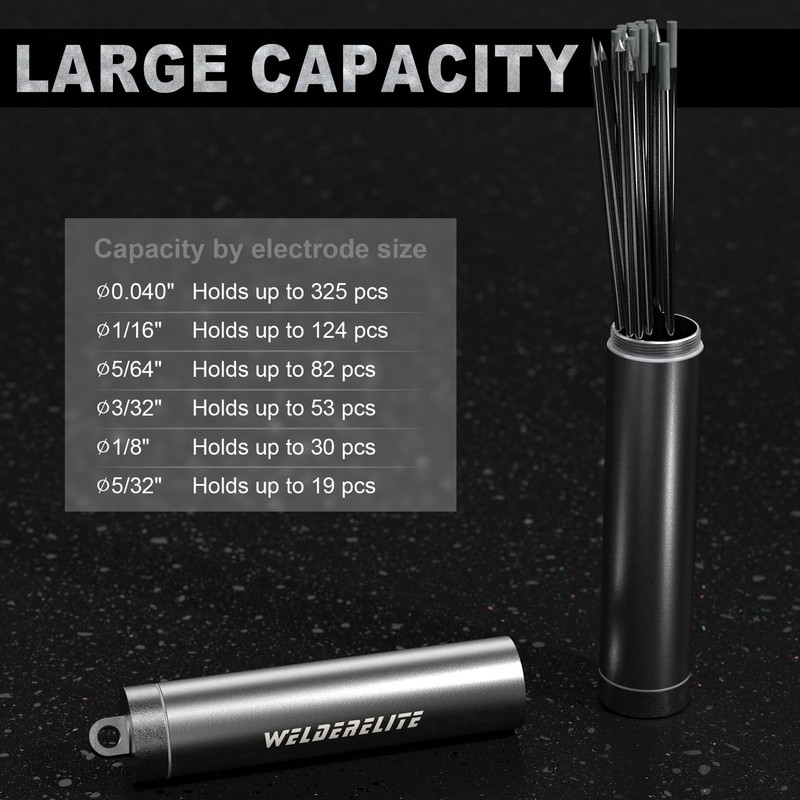 WelderElite Gray Storage Tube for TIG Tungsten Electrode - Customized