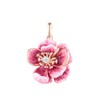 Santuzza Peony Pendant 925 Sterling Silver White Cubic Zirconia Enamel