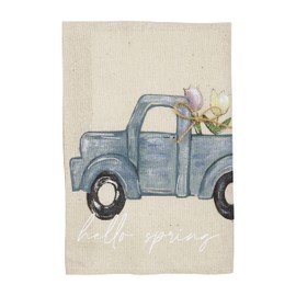 Mud Pie Painted Easter Towel, Truck, 14" x 21"