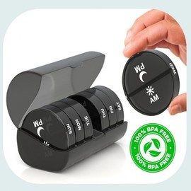 7-Day Portable Pill & Supplement Case, Small Item Organizer, Gift Set Portable Case