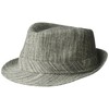 Henschel Men's Cotton/Linen Blend Fedora, Black, Large