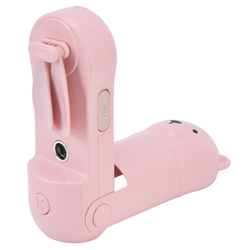 Hand Held Fan Mini Foldable Battery Operated Fan Humidification Cartoon