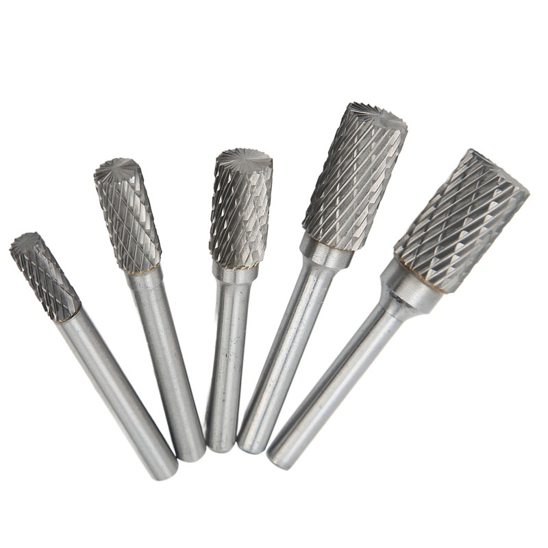 Double Cut Carbide Burrs Rotary Files Set 6mm Shank for