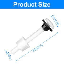 Tabanzhe 4 Pcs Plastic Toilet Tank Fixing Kits,Durable Toilet Close Coupling Toilet Cistern Bolts,Bathroom Toilet Repair Kits for Toilet Cistern to Pan Connecting