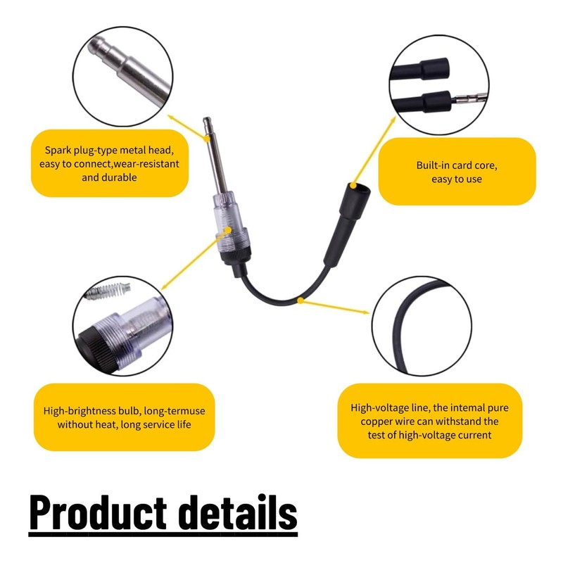 Lyfengdeam 2PCS Inline Spark Plug Tester, Straight Boot Engine Ignition
