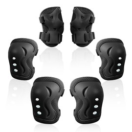 Children's Knee Pads, 6 in 1 Inline Protectors Set, Children's Protective Equipment, Adjustable Knee Pads, Elbow Pads, Wrist Guards for Skating, Driving, Scooter, Skateboard