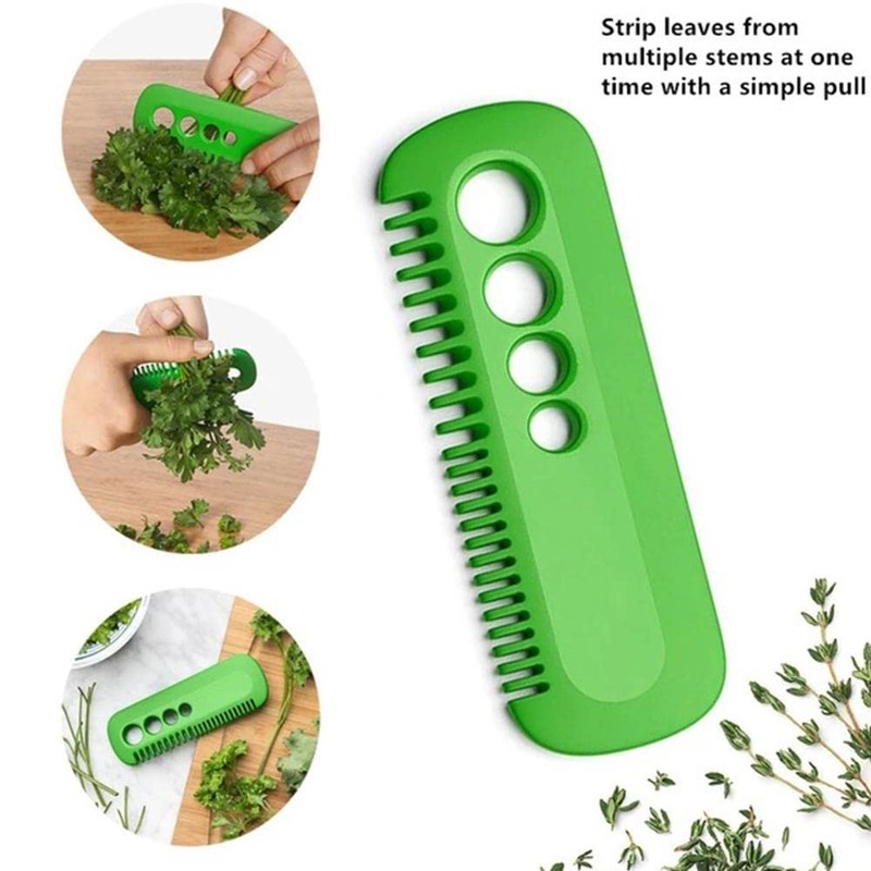 Green Leaf Herb Stripper,Vegetable Herb Eliminator Comb Kitchen Herb Leaf