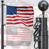 Heavy Duty 14 Gauge 30FT Telescopic Flag Pole,Extra Thick Outside