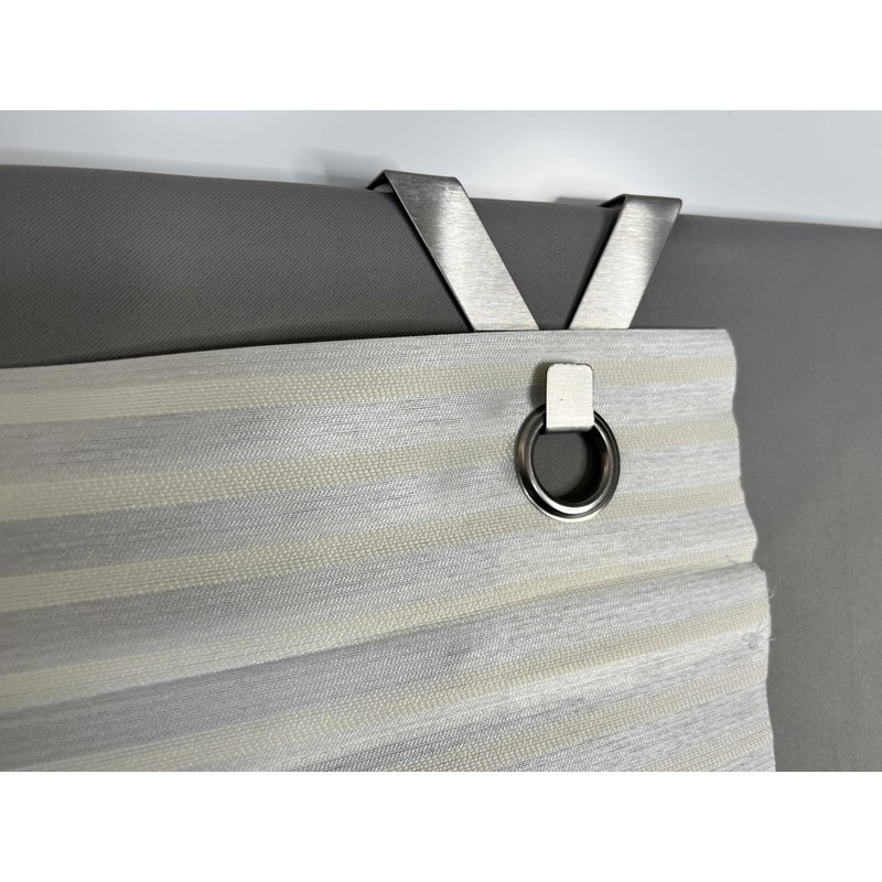 Easyfix Magnetic Roller Blind Horizontal Stripes Decorative Wool White 45