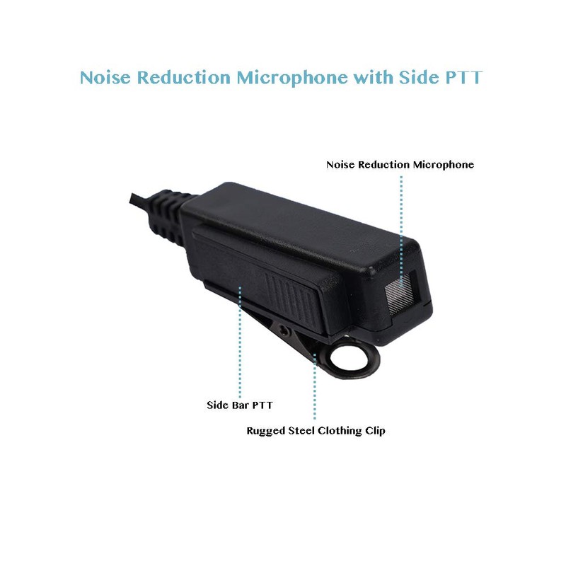 Klykon VX-261 Earpiece Headset with Ptt Mic for Motorola Yaesu