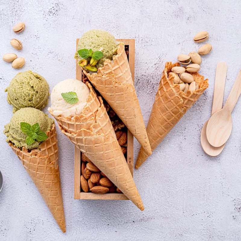sourcing map 100PCS Wooden Ice Cream Spoons, 75MM Wooden Spoons