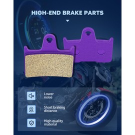 ECCPP Brake Pads Fit for Kawasaki ZZR 1400 Ninja ZX14 ZX1400 2006-2018 -Concours 14 ZG1400 GTR 1400 ABS 2008-2016 -ZX14R 2013-2016, Front and Rear Carbon Fiber Brake Pads