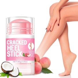Crema Hidratante para Pies Crema Reparadora De Talones Agrietados En Barra, Bálsamo Para Talones En Barra, Crema Hidratante Anti Rozaduras Para Pies Agrietados, Manos Y Codos, Elimina Callosidades De La Piel Dura (Peach, M)