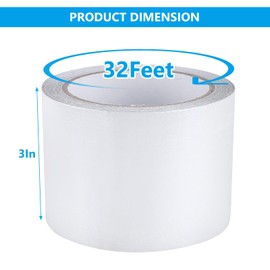 Patioer RV Awning Repair Tape 3" x 32FT Waterproof Tent Repair Tape for Tarp Canvas Boat Covers Sail, Tear Repair Patch (White)