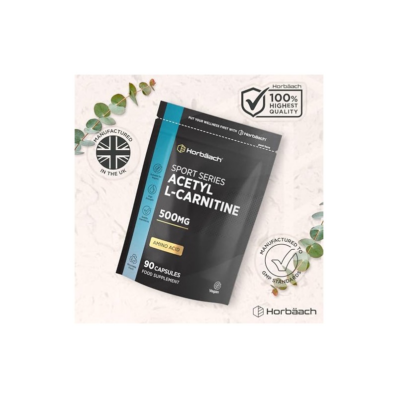 Acetyl L-Carnitine 500mg | 90 Vegan Capsules | High Strength