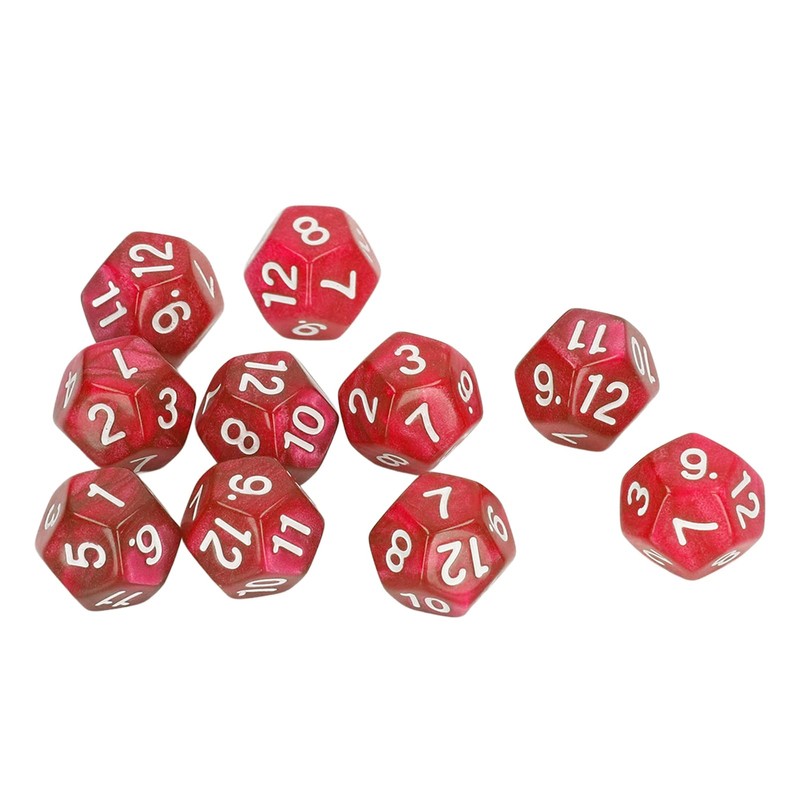12 Sided Dice, Comfortable Touch Fade Resistant 40pcs Prevent Oxidation
