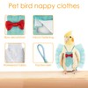 CAIRIAC Bird Diaper Harness Flight Suit Parrot Clothes with Bird
