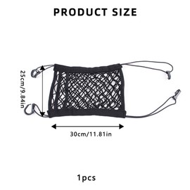 AONAYO 3 Schichten Auto Organizer,Netztasche FüR Die RüCkenlehne Auto ZubehöR Innenraum,RüCksitzsicherung,Haustier-Isolationsnetz Im GepäCknetz,Kann GegenstäNde Platzieren Und Haustiere Isolieren