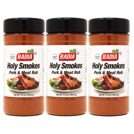 Badia Holy Smokes Pork & Meat Rub, 5.5 oz - Palatize Pack of 3