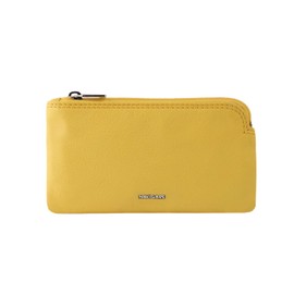 Navigare Mens Womens Genuine Leather 2 Pockets Zipper Hook Key Chain Key Chain with Gift Box, Cedar