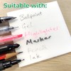 Evergreen Goods 12 Pads Smudge-Free Transparent Sticky Notes with Glitter,