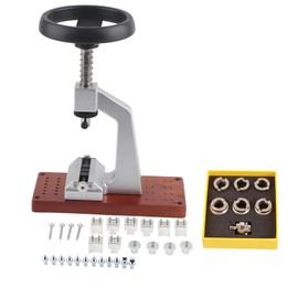 Rosvola Professional Bench Watch Case Opener Tool, 6 Dies & Adjustable Holder - Watch Back Remover Kit for Watchmaking Repair Accessories