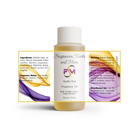 Vanilla Musk Fragrance Oil - 1 Fl Oz Plastic Bottle (30ml)