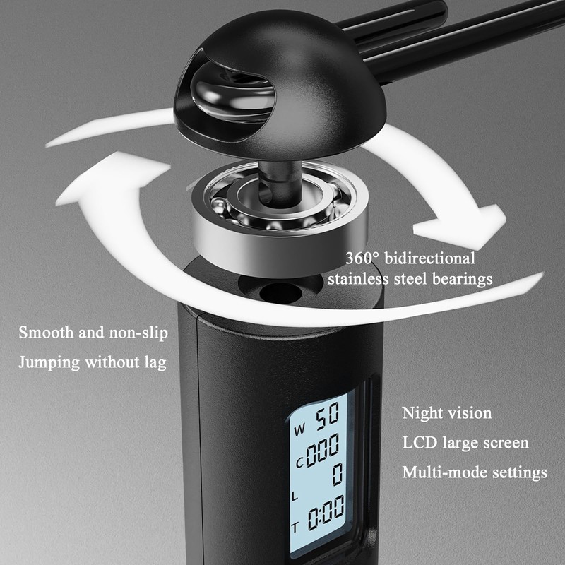Wireless Skipping Rope with Counter,Ropeless Skipping Rope,Cordless Skipping Ropes for