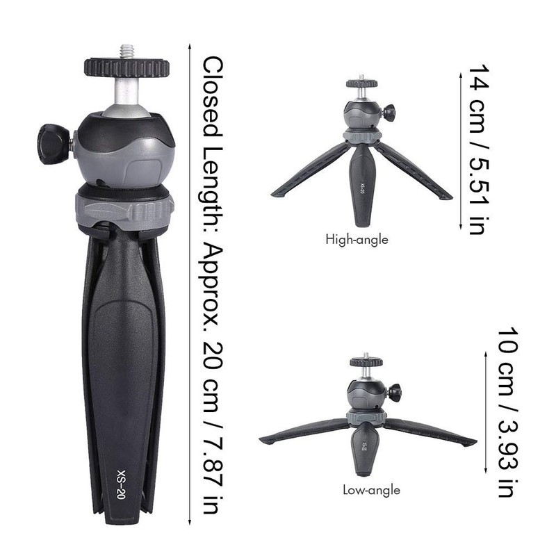 Camera Mini Tripod, ABS Plastic Tripod with 360 Degree Removable