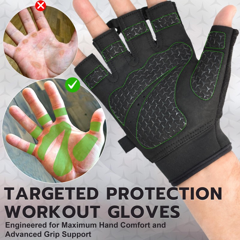 AQF Gym Gloves for Men & Women - Lightweight, Breathable,