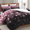WeCozy Queen Size Comforter Set with 2 Pillowcases, Spring Cherry