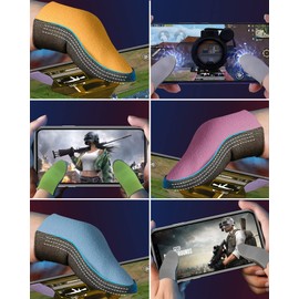MERTTURM [2023 Updated Finger Sleeves for Gaming, Anti-Sweat, Precision Touch Response with High Silver Content, Durable Use for Game Lovers, PUBG, Pink