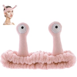SPA Face Wash Headband, Palm and Snail Hair Bands, Skincare Headband,Soft Cute Cartoon Women Elastic Hair Band Accessories for Makeup Washing Face Shower Beauty Skincare(Pink)