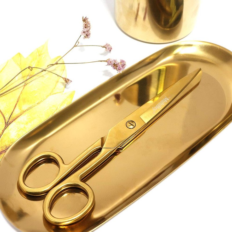 MultiBey Scissors Straight Recycled Stainless Steel 7" Copper Gold Multipurpose