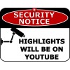 Generic Flashing Blinking Red LED Laminated Funny Sign Security Notice