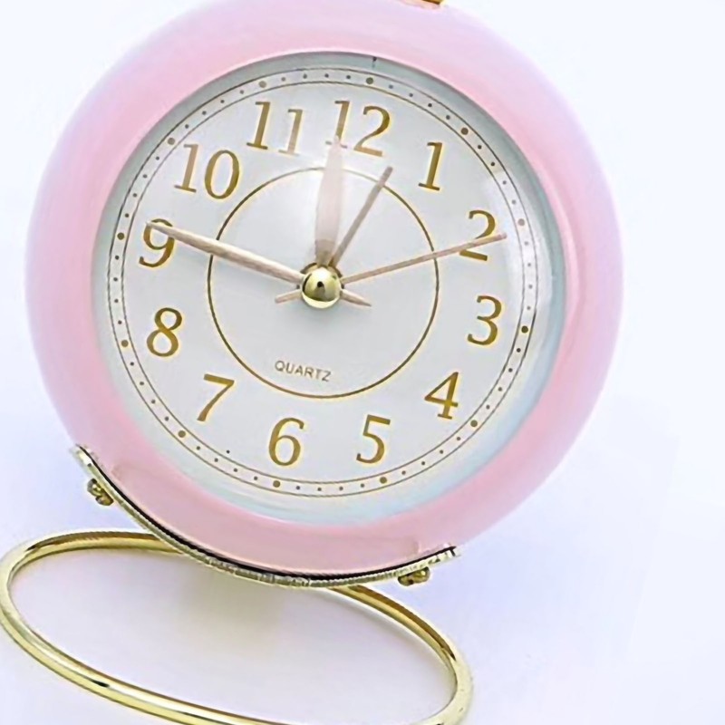 Small Round Clock Circular Base Mute Corrosion Resistance Quartz Bedside