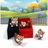 4pcs Cute 3D Printed Baby Husky Chibi Edition, 3D Printred