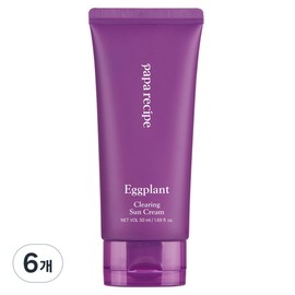 Papa Recipe Eggplant Clearing Sun Cream SPF50+ PA++++, 50ml, 6 pcs / 파파레서피 가지 클리어링 선 크림 SPF50+ PA++++, 50ml, 6개