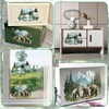 WANDIC 6PCS Rub On Transfer Stickers, Forest Ursus arctos Transfer