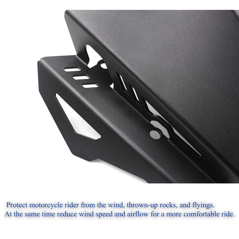 REWOLFNUS Motorcycle Windshield Windscreen Airflow Wind Screen Deflector CNC Aluminum