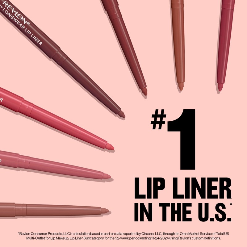 REVLON Colorstay Lip Liner Makeup with Built-In Sharpener, Longwear Rich