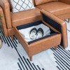 Creative Co-Op Atley Upholstered Modern Ottoman with Storage and Solid