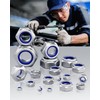 HOLMOL M6 Nylock Nuts 60PCS, 6mm Stainless Steel Locking Nuts,