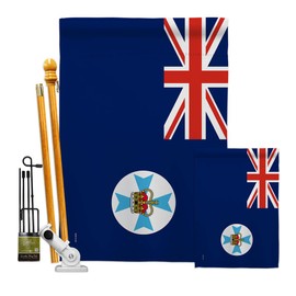 States of Australia Queensland Garden House Flag - Kit Regional Territory Tony Couch Sydney Oceania Country Particular Area - Decoration Banner Small Yard Gift Double-Sided Made in USA 28 X 40