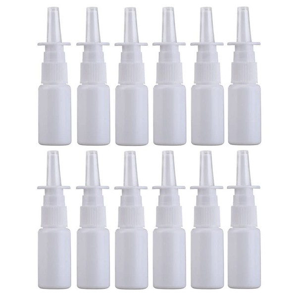 12 STÜCKE Leere Nachfüllbare Tragbare Kunststoff Nasenpumpe Sprayer Sprühflasche Make-Up Wasserbehälter Glas Topf für Kolloidale Silber