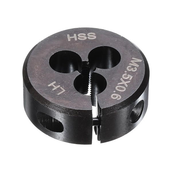 sourcing map Round Threading Die M3.5 x 0.6 Metric Thread