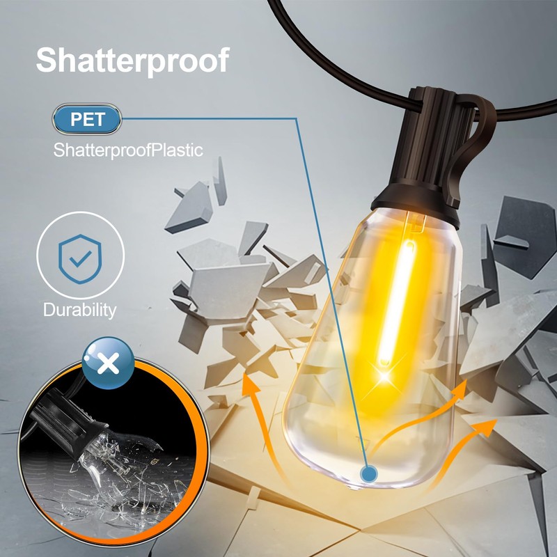 Outdoor String Led Patio Lights - 100Ft 30M Outside Waterproof