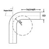 HPS AT60-175-CLR-2 6061 T6 Aluminum Elbow Pipe Tubing, 16 Gauge,