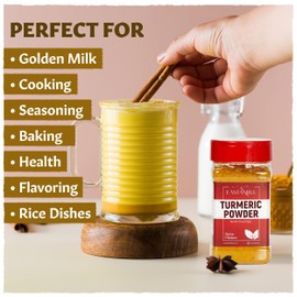 Eastanbul Turmeric Powder, 6oz, Ground Turmeric Powder AKA Curcuma En Polvo, Indian Tumeric Ground & Pure, Top-Notch Culinary, Perfect for Golden Milk, Sauces, Dressings, Natural, Vegan, Non-GMO